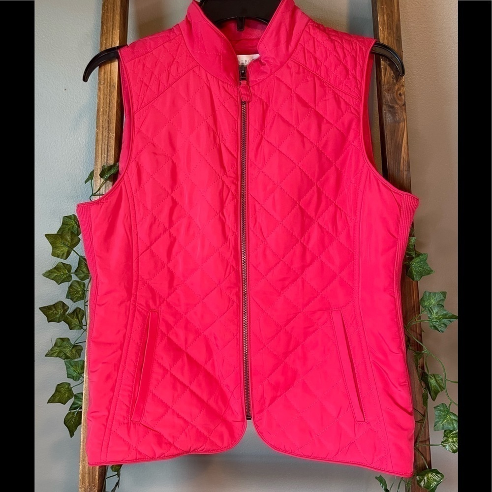 Talbots VEST Knit Patchwork Style Talbots Size Small Petite